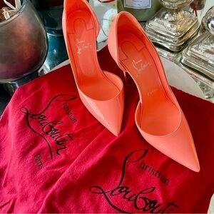 Christian Louboutin Iriza Coral 100mm pumps size 37